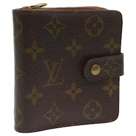 Louis Vuitton-LOUIS VUITTON Monogram Compact zip Wallet M61667 LV Auth 66318-Monogram