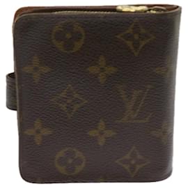 Louis Vuitton-LOUIS VUITTON Monogram Compact zip Wallet M61667 LV Auth 66318-Monogram