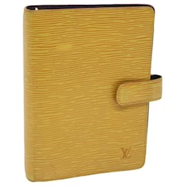 Louis Vuitton-LOUIS VUITTON Epi Agenda MM Day Planner Cover Yellow R20049 LV Auth am5847-Amarelo