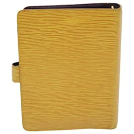 Louis Vuitton-LOUIS VUITTON Epi Agenda MM Day Planner Cover Yellow R20049 LV Auth am5847-Yellow