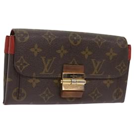 Louis Vuitton-LOUIS VUITTON Monogram Portefeuille Elysee Long Wallet Red M60503 LV Auth hk1069-Red,Monogram
