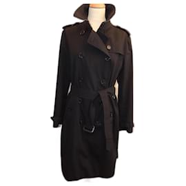 Burberry-BURBERRY Iconic Trench Coat Black color Size 46-Black