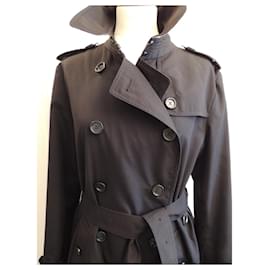 Burberry-BURBERRY Iconic Trench Coat Black color Size 46-Black