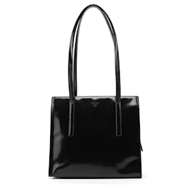 Prada-PRADA Totes Patent leather Black Re-Edition 1995-Black