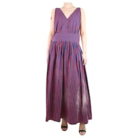 Autre Marque-Blue and red sleeveless striped dress - size S-Blue