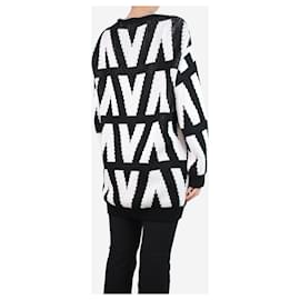 Valentino-Black patterned long cardigan - size S-Black