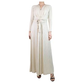 Melissa Odabash Robe midi plissée en lurex doré - taille M Doré