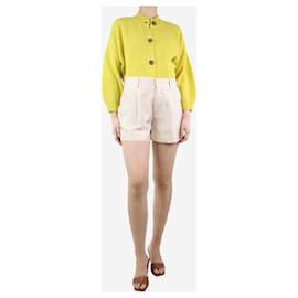 Chloé-Cream silk patterned shorts - size UK 10-Cream