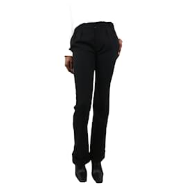 Saint Laurent-Pantaloni di lana neri - taglia UK 6-Nero