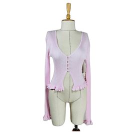 Khaite Zinnia Strickjacke aus Seide rosa Pink