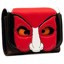 Louis Vuitton-Louis Vuitton Rouge X Kansai Yamamoto Epi Monogram Kabuki Masque Victorine Portefeuille Compact-Rouge