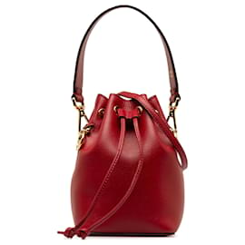 Fendi-Fendi Red Mini Mon Tresor Bucket Bag-Red