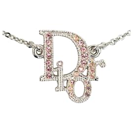 Dior-Pulsera Dior con logo plateado y diamantes de imitación-Plata