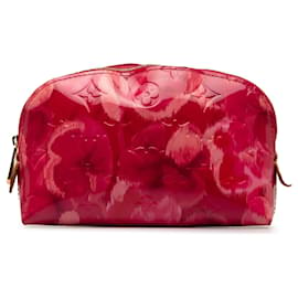 Louis Vuitton-Bolsa cosmética Louis Vuitton Monograma Rosa Vernis Ikat-Rosa