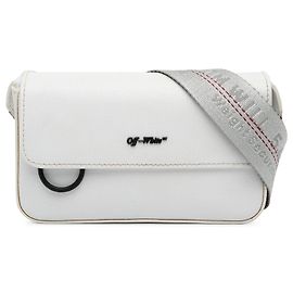 Off White Bolsa transversal de couro branco Off-White Branco