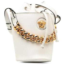 Versace-Versace White La Medusa Bucket Bag-White