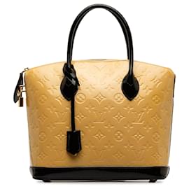 Louis Vuitton-Louis Vuitton Marrón Vernis Lockit PM-Castaño,Beige