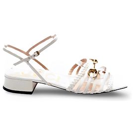 Gucci Leather Sandals White White