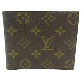 Louis Vuitton-CARTERA VINTAGE LOUIS VUITTON TARJETERO DE LONA CON MONOGRAMA TARJETERO TARJETERO-Castaño