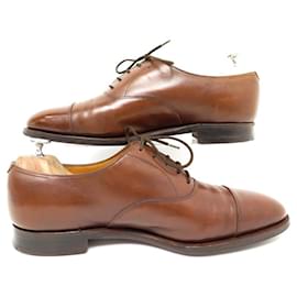 John Lobb-ZAPATOS DE CIUDAD JOHN LOBB RICHELIEU 9mi 43 zapatos de cuero marrón-Castaño