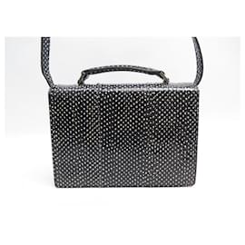 Saint Laurent-BOLSA SAINT LAURENT BELLECASSE M 482051 BOLSA TRANSVERSAL DE COURO PYTHON-Preto