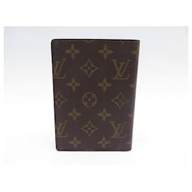 Louis Vuitton-VINTAGE LOUIS VUITTON WALLET MONOGRAM PASSPORT WALLET-Brown