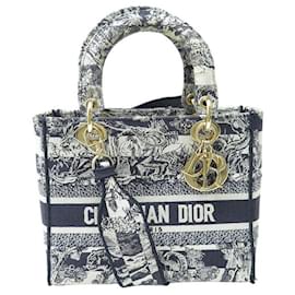 Christian Dior-BOLSO DE MANO MEDIANO CHRISTIAN DIOR LADY D-LITE0565MONEDERO BANDOULIERE ORUP-Otro