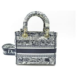 Christian Dior-BOLSO DE MANO MEDIANO CHRISTIAN DIOR LADY D-LITE0565MONEDERO BANDOULIERE ORUP-Otro