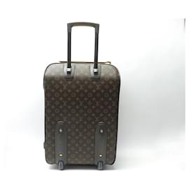 Louis Vuitton-LOUIS VUITTON PEGASE SUITCASE 55 M41266 MONOGRAM CANVAS TROLLEY SUITCASE BAG-Brown