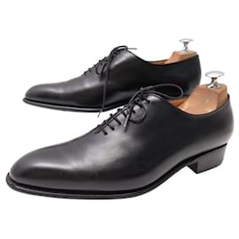 JM Weston-JM WESTON RICHELIEU CYCLING FLORA SHOES 402 7D 41 BLACK LEATHER SHOES-Black