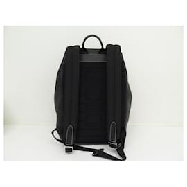 Christian Dior-NEW CHRISTIAN DIOR SADDLE BACKPACK BLACK SEED LEATHER BACKPACK BAG-Black