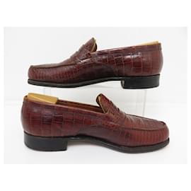 JM Weston-JM WESTON LOAFERS 2800 CUSTOM-MADE CROCODILE LEATHER 7b 41 end-Brown