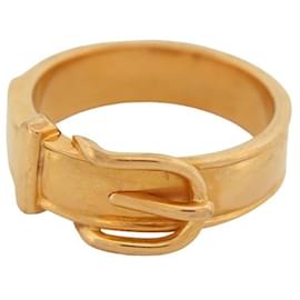 Hermès-HERMES SCARF RING GOLD METAL BELT BUCKLE GOLD SCARF RING-Golden