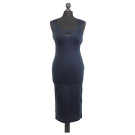Vestido Prada de algodón tejido azul marino Azul marino