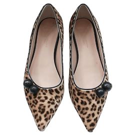 Weekend Max Mara Weekend MaxMara leopard velvet ballet flats Brown