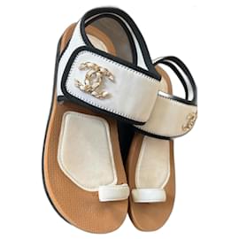 Chanel-Sandals-White