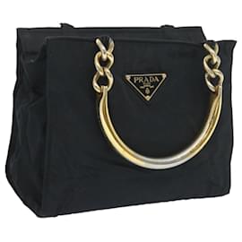 Prada-PRADA Hand Bag Nylon Black Auth bs12021-Black
