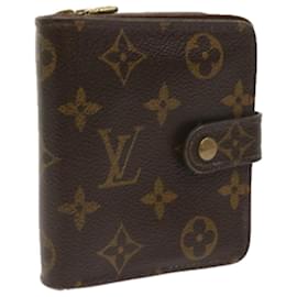 Louis Vuitton-LOUIS VUITTON Monogram Compact zip Wallet M61667 LV Auth 65345-Monograma