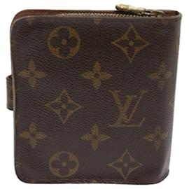 Louis Vuitton-LOUIS VUITTON Monogram Compact zip Wallet M61667 LV Auth 65345-Monogram
