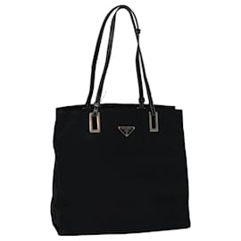 Prada-PRADA Hand Bag Nylon Black Auth bs12093-Black