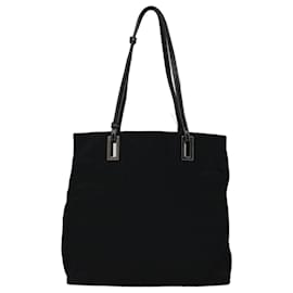 Prada-PRADA Hand Bag Nylon Black Auth bs12093-Black