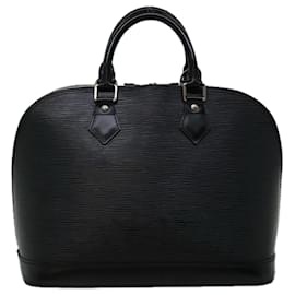 Louis Vuitton-LOUIS VUITTON Epi Alma Hand Bag Black M52142 LV Auth 66582-Black