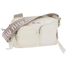 Miu Miu-Miu Miu Shoulder Bag Enamel White Auth 66701-White
