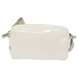 Miu Miu-Miu Miu Shoulder Bag Enamel White Auth 66701-White