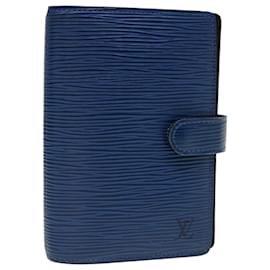 Louis Vuitton-LOUIS VUITTON Epi Agenda PM Day Planner Capa Azul R20055 Autenticação de LV 65349-Azul
