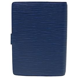 Louis Vuitton-LOUIS VUITTON Epi Agenda PM Day Planner Cover Blue R20055 LV Auth 65349-Blue