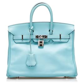 Hermès-HERMES Sacs à main Birkin 25-Bleu