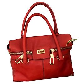 Sac à main Max Mara en cuir corail Corail