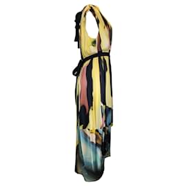 Autre Marque-Roksanda – Gelbes, bunt bedrucktes Abendkleid aus Seide / formelle Kleidung-Mehrfarben