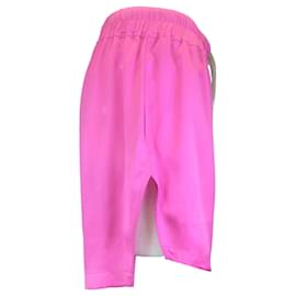 Autre Marque-Rick Owens Hot Pink 2023 Silk Satin Shorts-Pink